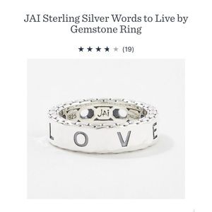 JAI Sterling Love ring Sz8 $80